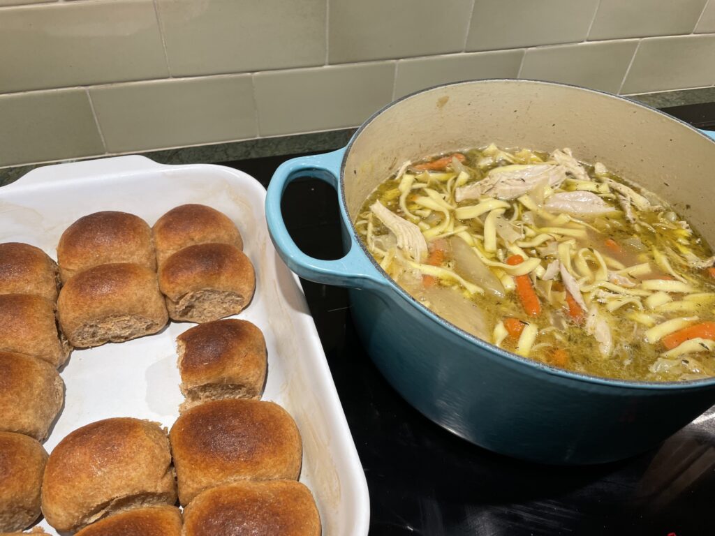 le Creuset and rolls