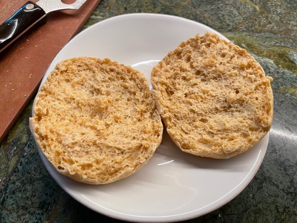 inside english muffins