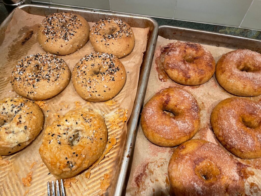 everything bagels and cinnamon bagels