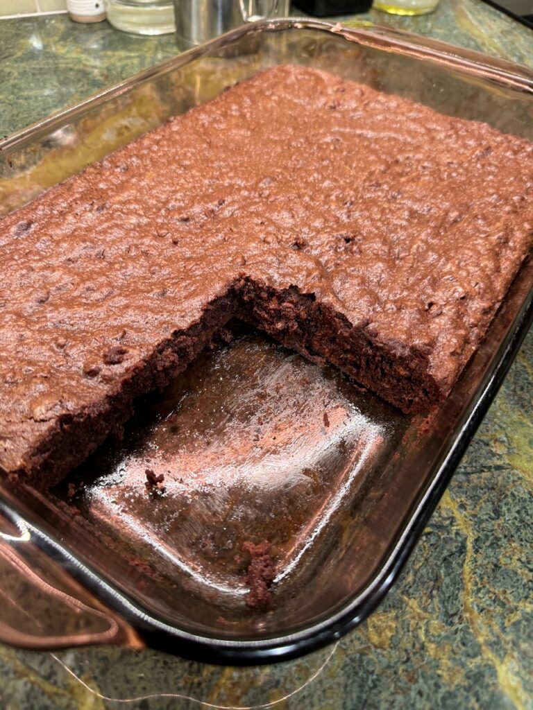 pan of brownies